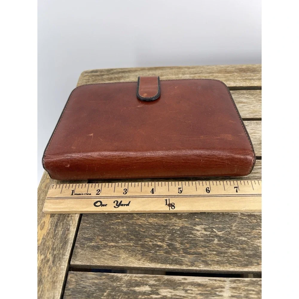 Vintage BOSCA 6-Ring Binder / Planner - Made in USA CHECKBOOK WALLET